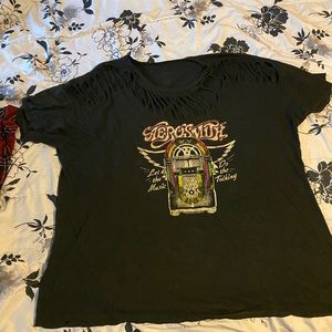 Torrid aerosmith slashed tee